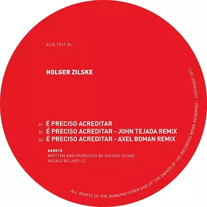 HOLGER ZILSKE / ホルガー・ジルスキー / E'PRECISO ACREDITAR