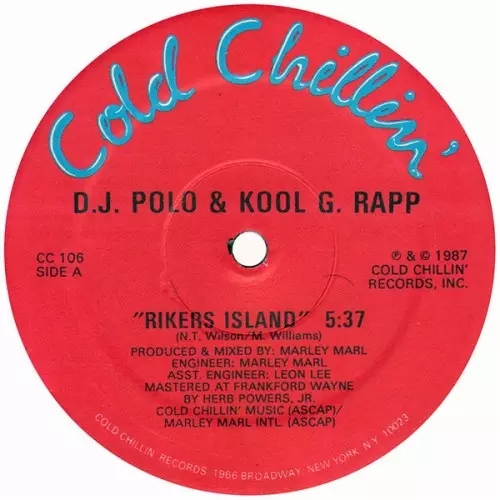 KOOL G RAP & DJ POLO / クール・G・ラップ&DJポロ / RIKERS ISLAND 12"
