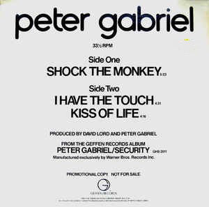 PETER GABRIEL / ピーター・ガブリエル / SHOCK THE MONKEY