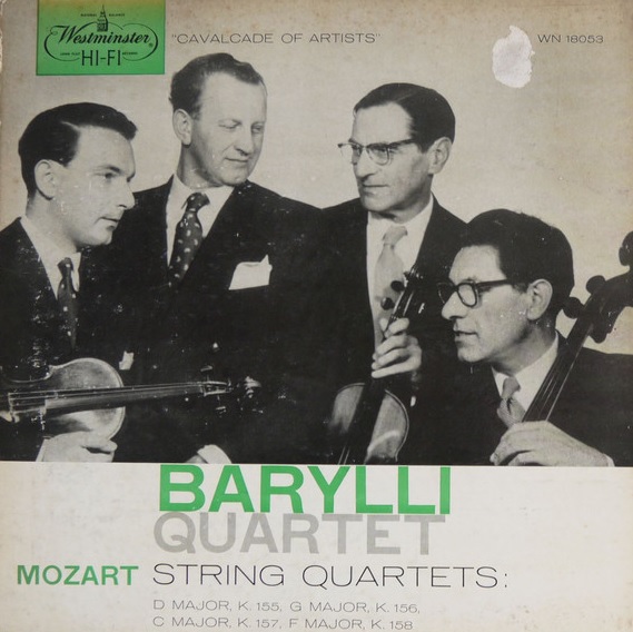 BARYLLI QUARTET / バリリ四重奏団 / MOZART:STRING QUARTETS