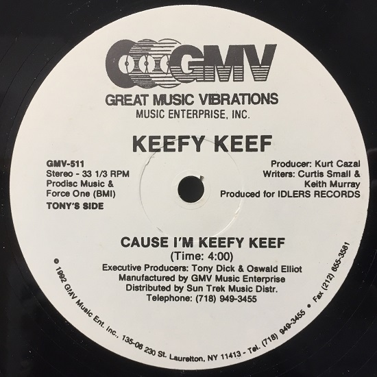 KEEFY KEEF (Keith Murray & Curt Cazal) / CAUSE I'M KEEFY KEEF - US ORIGINAL PRESS -