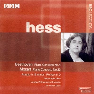 MYRA HESS / マイラ・ヘス / BEETHOVEN: PIANO CONCERTO NO.4 & MOZART: PIANO CONCERTO NO.23, ETC 