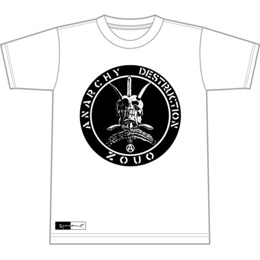 ZOUO / Tシャツ:白x黒 (Lサイズ)