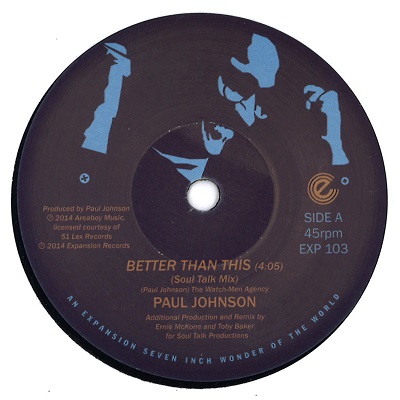 PAUL JOHNSON (SOUL) / ポール・ジョンソン / BETTER THAN THIS  (7")