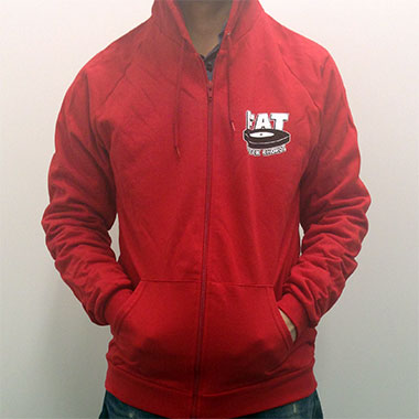 FAT WRECK CHORDS OFFICIAL GOODS / ZIP-UP HOODIE RED (Sサイズ)