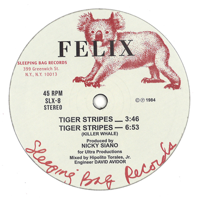 FELIX (ARTHUR RUSSELL & NICKY SIANO) / TIGER STRIPES (12")