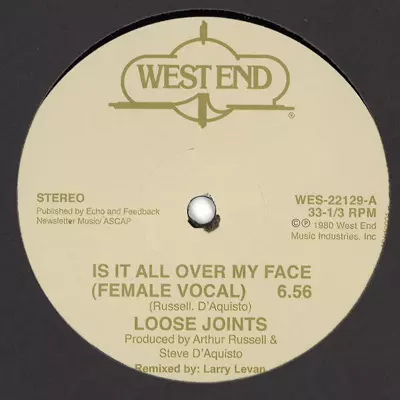 LOOSE JOINTS / ルーズ・ジョインツ / IS IT ALL OVER MY FACE? (12")
