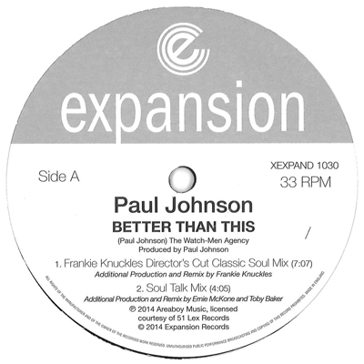 PAUL JOHNSON (SOUL) / ポール・ジョンソン / BETTER THAN THIS (MIXES) (12")