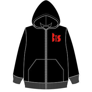 BiS (新生アイドル研究会) / BiS x FUUDOBRAIN ZIP UP HOODIE BLACK x RED (Sサイズ) 【ディスクユニオン限定カラー】