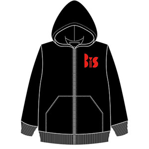 BiS (新生アイドル研究会) /  BiS x FUUDOBRAIN ZIP UP HOODIE BLACK x RED (Mサイズ) 【ディスクユニオン限定カラー】