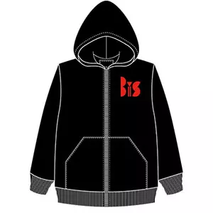BiS (新生アイドル研究会) /  BiS x FUUDOBRAIN ZIP UP HOODIE BLACK x RED (Mサイズ) 【ディスクユニオン限定カラー】