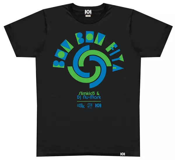 TRDMRK (SLIMKID3 & DJ NU-MARK) / BOM BOM FIYA MIX CD & T-SHIRT BLACK XL