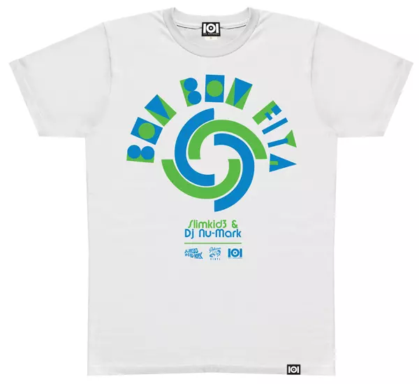 TRDMRK (SLIMKID3 & DJ NU-MARK) / BOM BOM FIYA MIX CD & T-SHIRT WHITE M