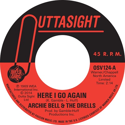 ARCHIE BELL & THE DRELLS / アーチー・ベル&ザ・ドレルズ / HERE I GO AGAIN / TIGHTEN UP (7")