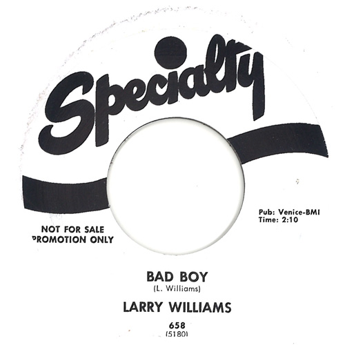 LARRY WILLIAMS / ラリー・ウィリアムス / BAD BOY / SHE SAID YEAH (7")