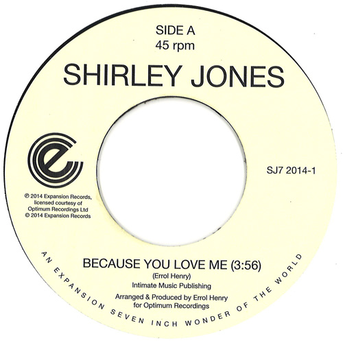 SHIRLEY JONES / シャーリー・ジョーンズ / BECAUSE YOU LOVE ME (7")