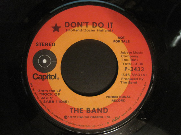 THE BAND / ザ・バンド / DON'T DO IT / DON'T DO IT