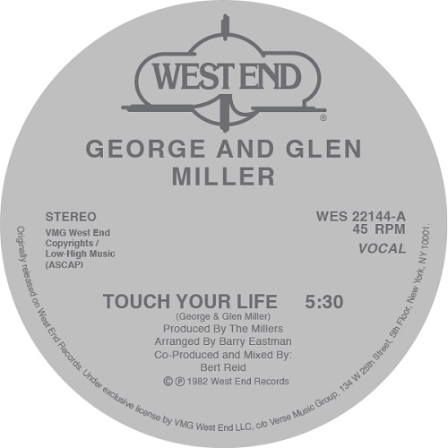 GEORGE & GLENN MILLER / ホルヘ & グレン・ミラー / TOUCH YOUR LIFE (12")