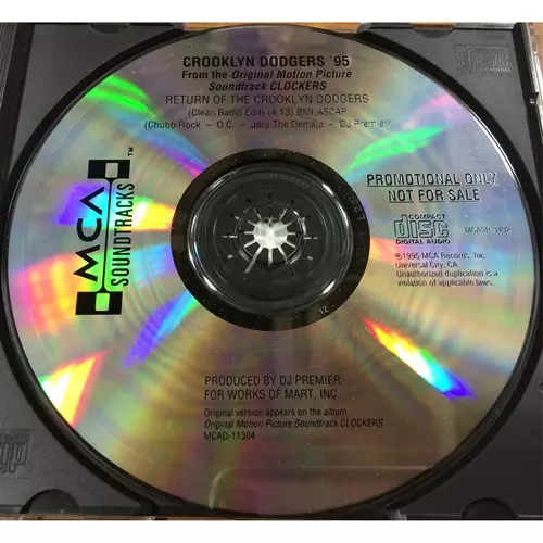 CROOKLYN DODGERS / RETURN OF THE CROOKLYN DODGERS - US PROMO CD SINGLE -