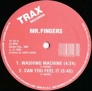 MR.FINGERS / ミスター・フィンガーズ / WASHING MACHINE (1998 BARCODE)