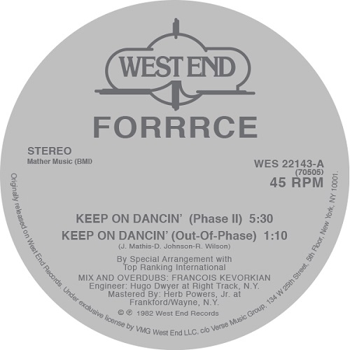FORRCE / KEEP ON DANCIN' (12")