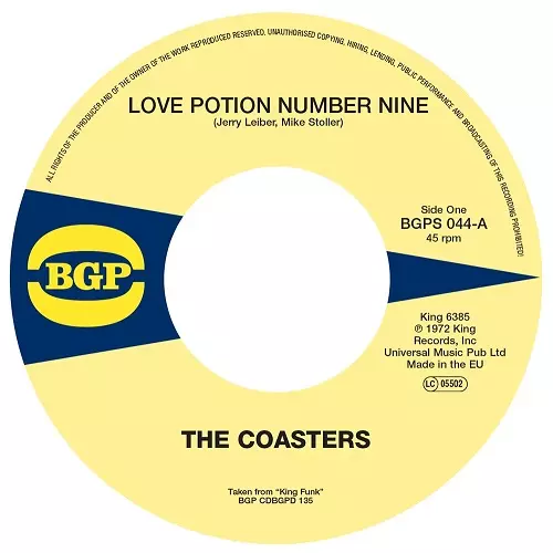 COASTERS / コースターズ / LOVE POTION NUMBER NINE / COOL JERK (7")