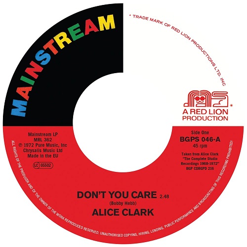ALICE CLARK / アリス・クラーク / DON'T YOU CARE / NEVER DID I STOP LOVING YOU (7")