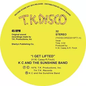 KC & THE SUNSHINE BAND / KC&ザ・サンシャイン・バンド / I GET LIFTED(TODD TERJE EDIT)