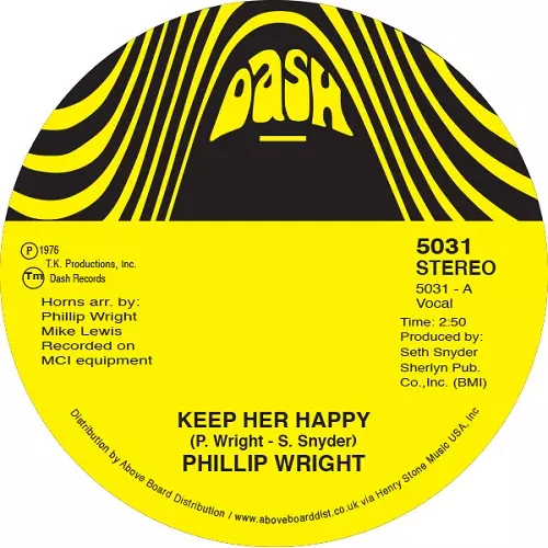PHILLIP WRIGHT / フィリップ・ライト / KEEP HER HAPPY (7")