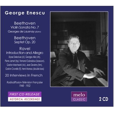 GEORGE ENESCU / ジョルジェ・エネスク / BEETHOVEN: VIOLIN SONATA NO.7, SEPTET / RAVEL: INTRODUCTION & ALLEGRO (+CD-ROM)