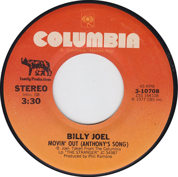 BILLY JOEL / ビリー・ジョエル / MOVIN' OUT (ANTHONY'S SONG)