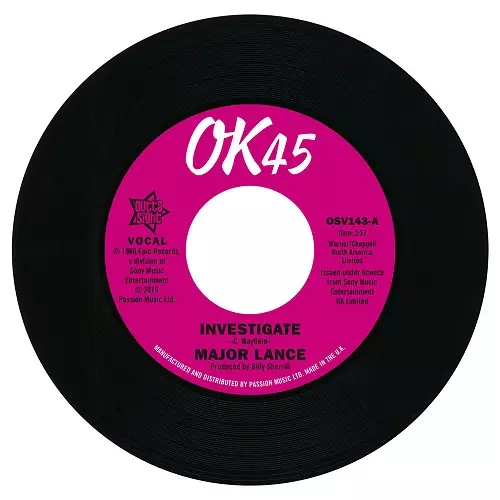 MAJOR LANCE / メジャー・ランス / INVESTIGATE / IT'S THE BEAT (7")