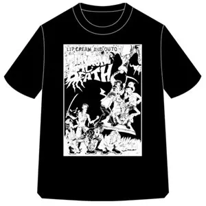 LIP CREAM and OUTO  / L/BLACK/THRASH TIL' DEATH T-SHIRT