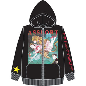ASSFORT / XL/BLACK/ASSFORT_FREE PUNK CUSTOMIZE KIT ZIP UP HOODY