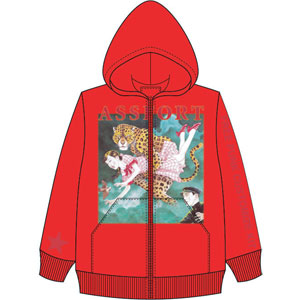 ASSFORT / M/RED/ASSFORT_FREE PUNK CUSTOMIZE KIT ZIP UP HOODY
