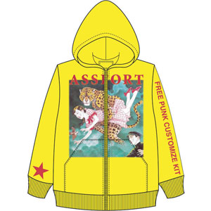 ASSFORT / L/YELLOW/ASSFORT_FREE PUNK CUSTOMIZE KIT ZIP UP HOODY