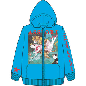 ASSFORT / L/OCEAN BLUE/ASSFORT_FREE PUNK CUSTOMIZE KIT ZIP UP HOODY