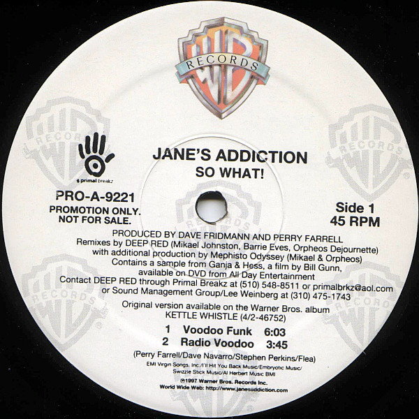 JANE'S ADDICTION / ジェーンズ・アディクション / SO WHAT!