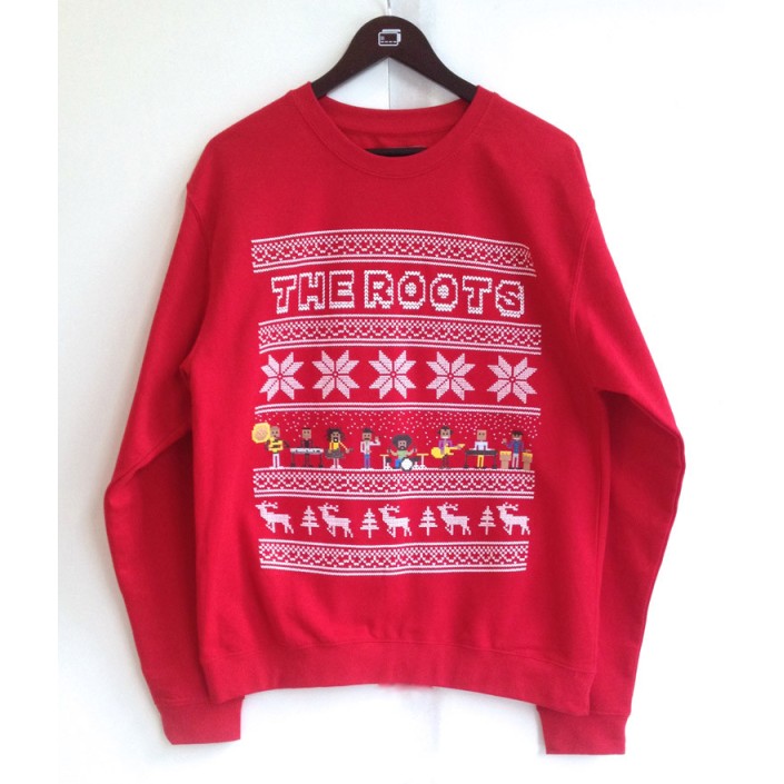 THE ROOTS (HIPHOP) / CREW HOLIDAY SWEATSHIRT (RED-L)