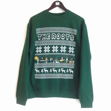 THE ROOTS (HIPHOP) / CREW HOLIDAY SWEATSHIRT (GREEN-M)