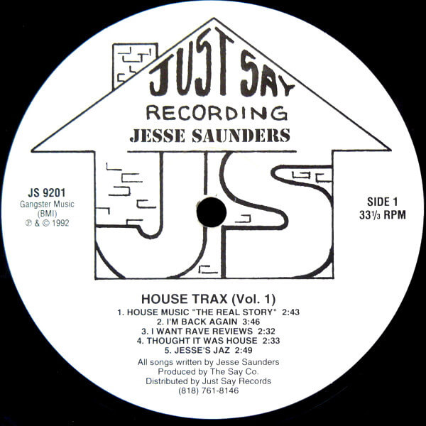 JESSE SAUNDERS / ジェシー・サンダース / HOUSE TRAX VOL,1