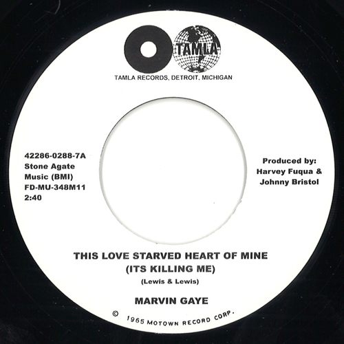 MARVIN GAYE / マーヴィン・ゲイ / THIS LOVE STARVED HEART OF MINE / WHEN I FEEL THE NEED (IT'S MY BABY) (7")