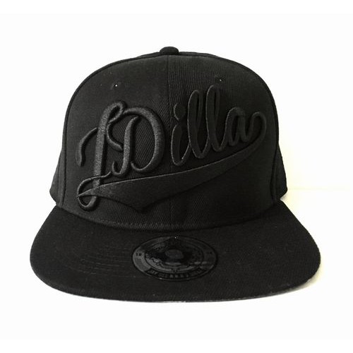 J DILLA aka JAY DEE / ジェイディラ ジェイディー / SNAPBACK HAT (BLACK ON BLACK)