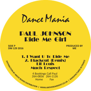 PAUL JOHNSON / ポール・ジョンソン(CHICAGO) / RIDE ME GIRL/NOW SUCK IT(REISSUE)