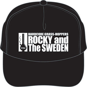 ROCKY & THE SWEDEN / BONG HIT! MESH TRUCKER CAP BLACK / WHITE