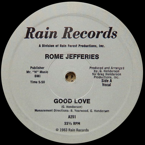 ROME JEFFERIES / GOOD LOVE