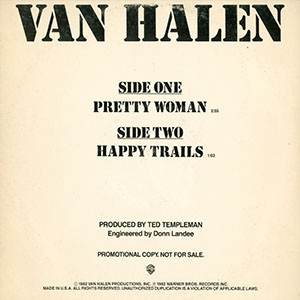 VAN HALEN / ヴァン・ヘイレン / PRETTY WOMAN