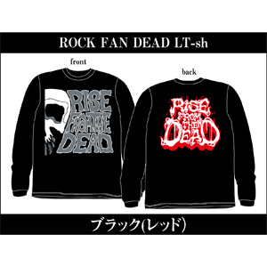 RISE FROM THE DEAD / ROCK FAN DEAD LONG SLEEVE BLACK × RED Sサイズ