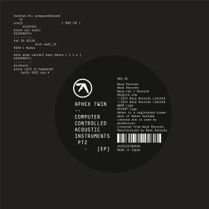 APHEX TWIN / エイフェックス・ツイン / COMPUTER CONTROLLED ACOUSTIC INSTRUMENTS PT2 EP(期間限定廉価盤)