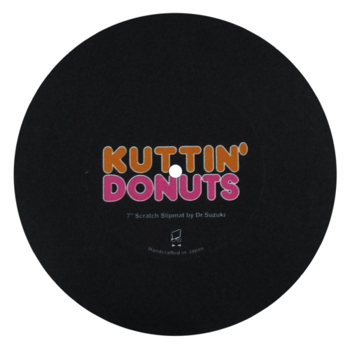 SLIP MATS (DR.SUZUKI SLIP MATS) / Dr. Suzuki - Kuttin’ Donuts 7” Slipmat BLACK